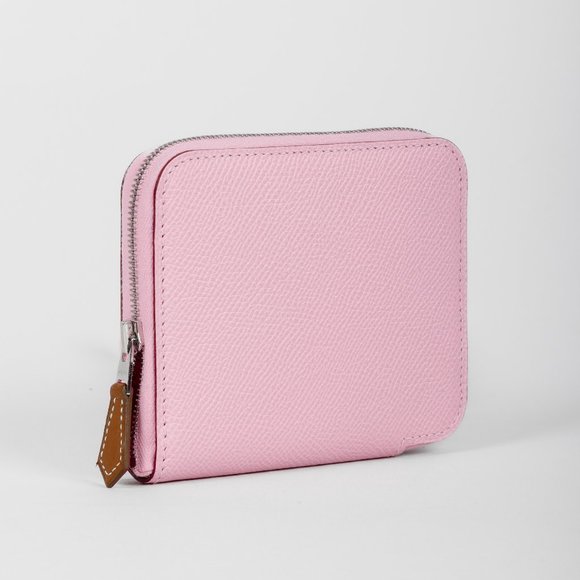 Hermes Silk'In Compact Mauve Sylvestre Leather Wallet - Picture 3 of 10